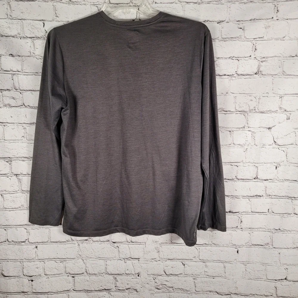 The North Face FlashDry Shirt Mens Large Grey Excellent Long Sleeve Activewear‎